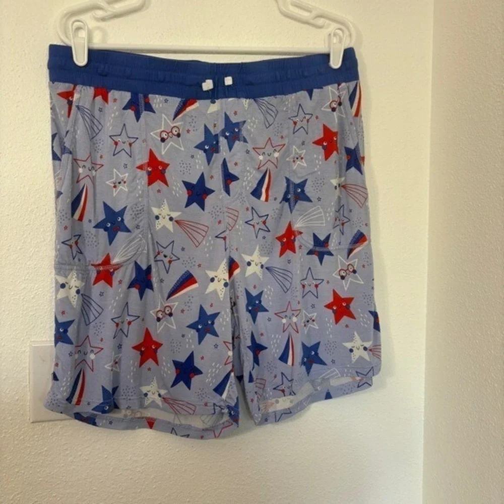 Little Sleepies 4th of July Women's Sleep Shorts Organic Bamboo Size XL